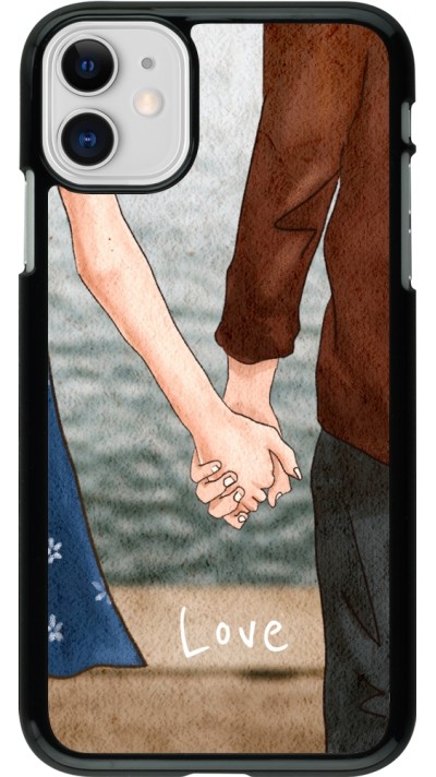 Coque iPhone 11 - Valentine 2023 lovers holding hands
