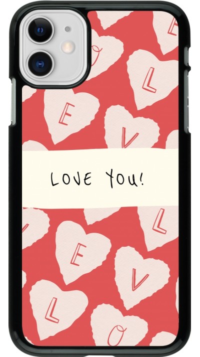 Coque iPhone 11 - Valentine 2023 love you note