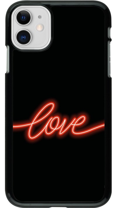Coque iPhone 11 - Valentine 2023 neon love
