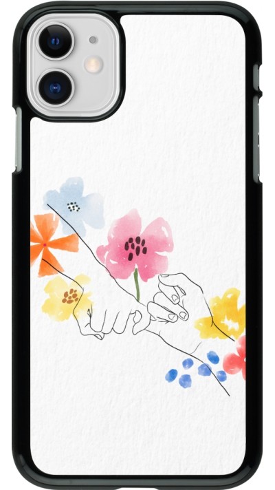 Coque iPhone 11 - Valentine 2023 pinky promess flowers