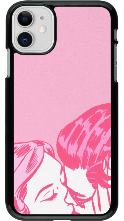Coque iPhone 11 - Valentine 2023 retro pink love