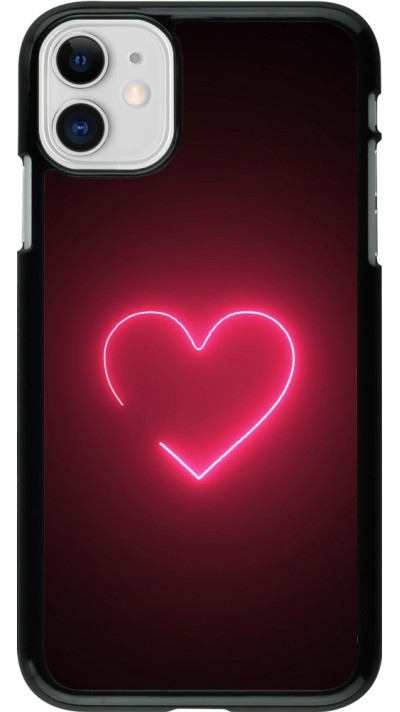 Coque iPhone 11 - Valentine 2023 single neon heart
