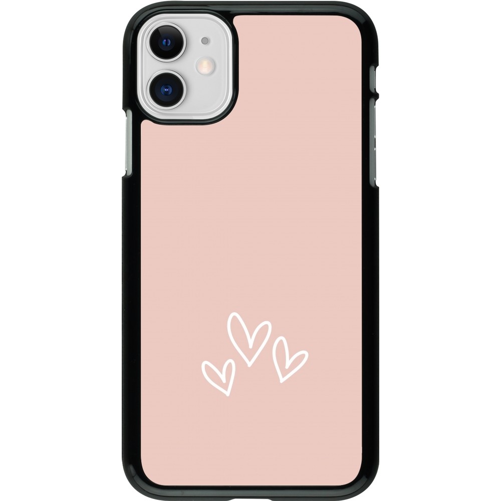 iPhone 11 Case Hülle - Valentine 2023 three minimalist hearts