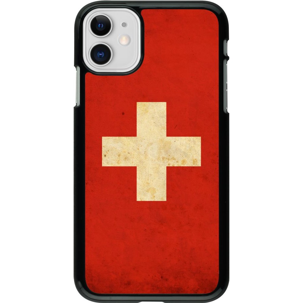 Hülle iPhone 11 - Vintage Flag SWISS