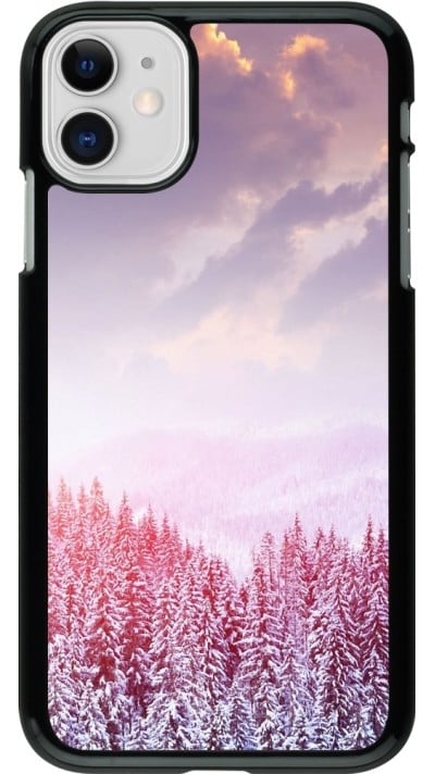 Coque iPhone 11 - Winter 22 Pink Forest