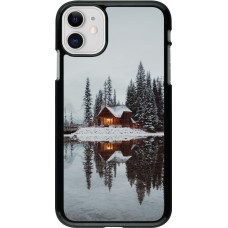 Coque iPhone 11 - Winter 25 Winter house forest afternoon