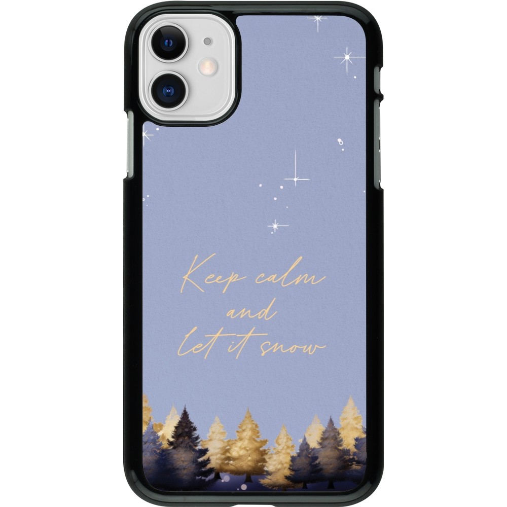 Coque iPhone 11 - Winter 25 Winter illustration of trees