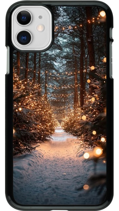 Coque iPhone 11 - Winter 25 Winter snowy road