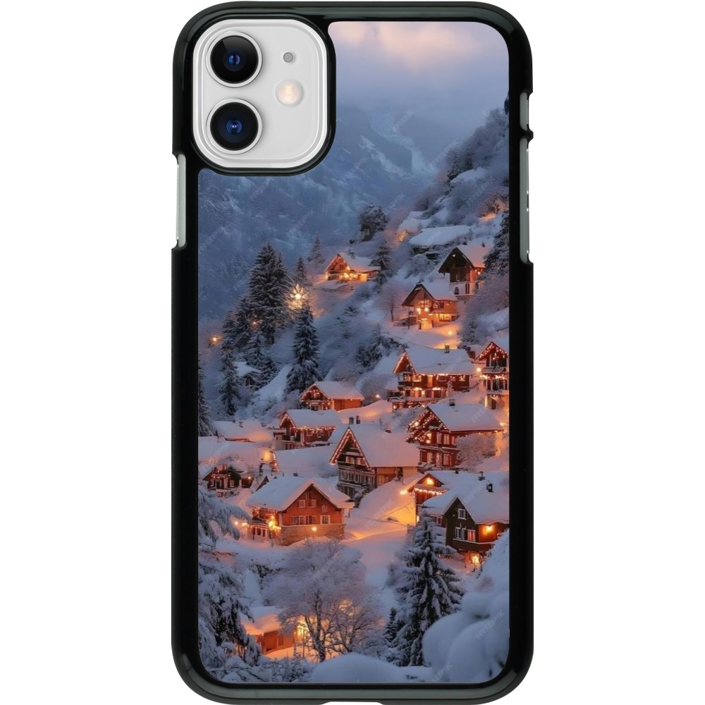 Coque iPhone 11 - Winter 25 Winter snowy village