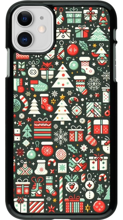 iPhone 11 Case Hülle - Weihnachten 2023 Flachmuster