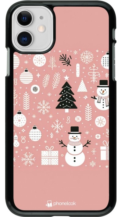 iPhone 11 Case Hülle - Weihnachten 2024 Rose Schneemann Weihnachten