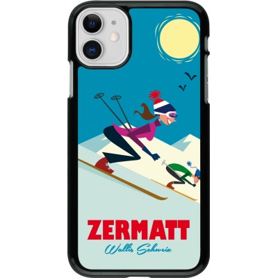 iPhone 11 Case Hülle - Zermatt Ski Downhill