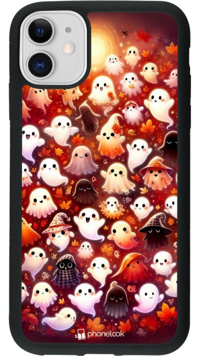 iPhone 11 Case Hülle - Silikon schwarz Gespenster Herbst niedlich