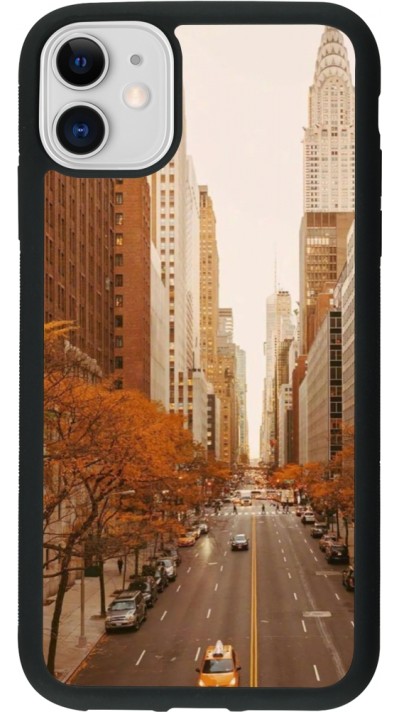 iPhone 11 Case Hülle - Silikon schwarz Autumn 2024 New York city