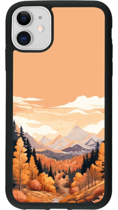 iPhone 11 Case Hülle - Silikon schwarz Autumn 25 Mountains