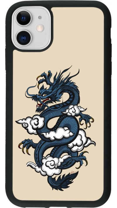 iPhone 11 Case Hülle - Silikon schwarz Blue Dragon Tattoo