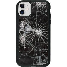 Hülle iPhone 11 - Silikon schwarz Broken Screen