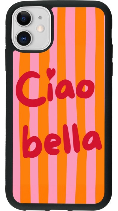 Coque iPhone 11 - Silicone rigide noir Bye Bella 2026