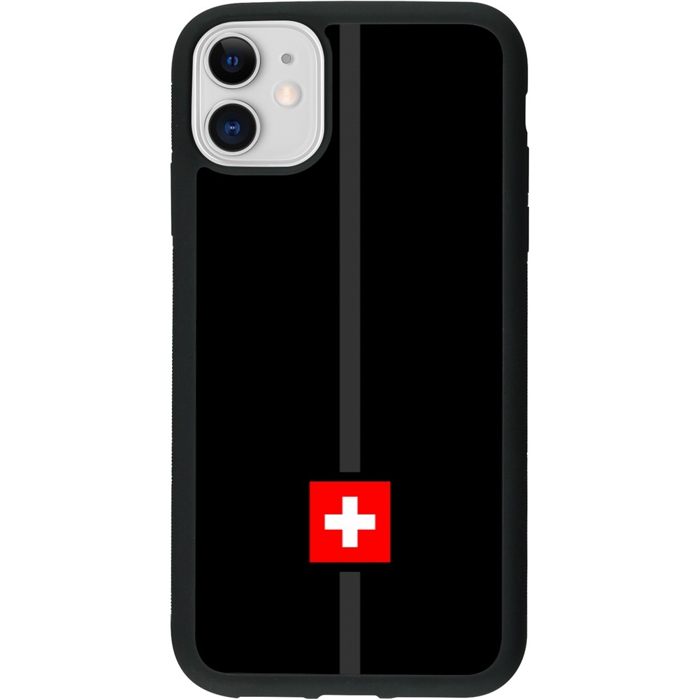 iPhone 11 Case Hülle - Silikon schwarz Kanton CH schwarz