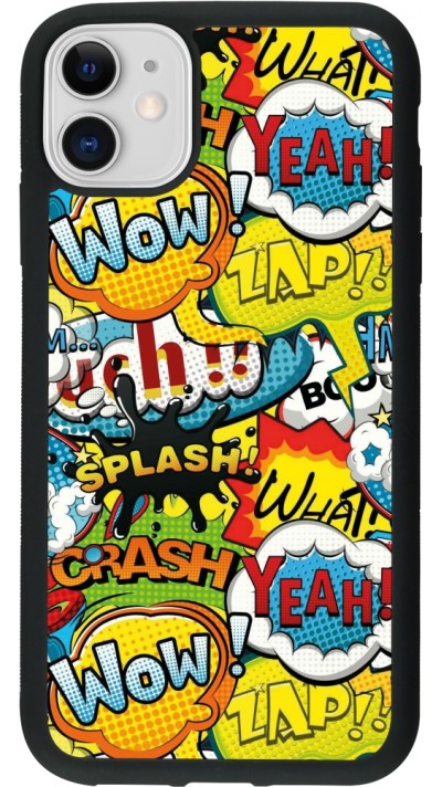 iPhone 11 Case Hülle - Silikon schwarz Cartoons slogans