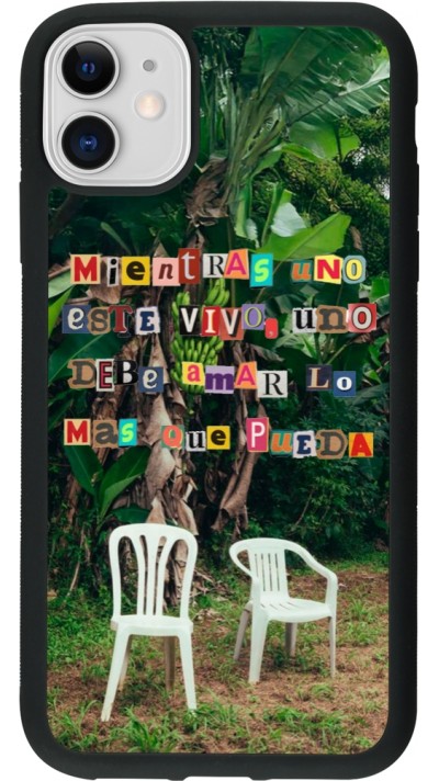 Coque iPhone 11 - Silicone rigide noir Chairs DTMF