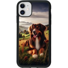iPhone 11 Case Hülle - Silikon schwarz Hund Land Schweiz