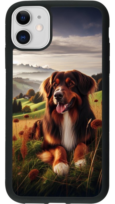 iPhone 11 Case Hülle - Silikon schwarz Hund Land Schweiz
