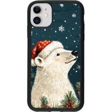 Coque iPhone 11 - Silicone rigide noir Christmas 25 Bear