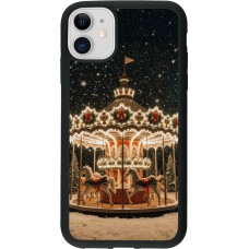 Coque iPhone 11 - Silicone rigide noir Christmas 25 Carousel