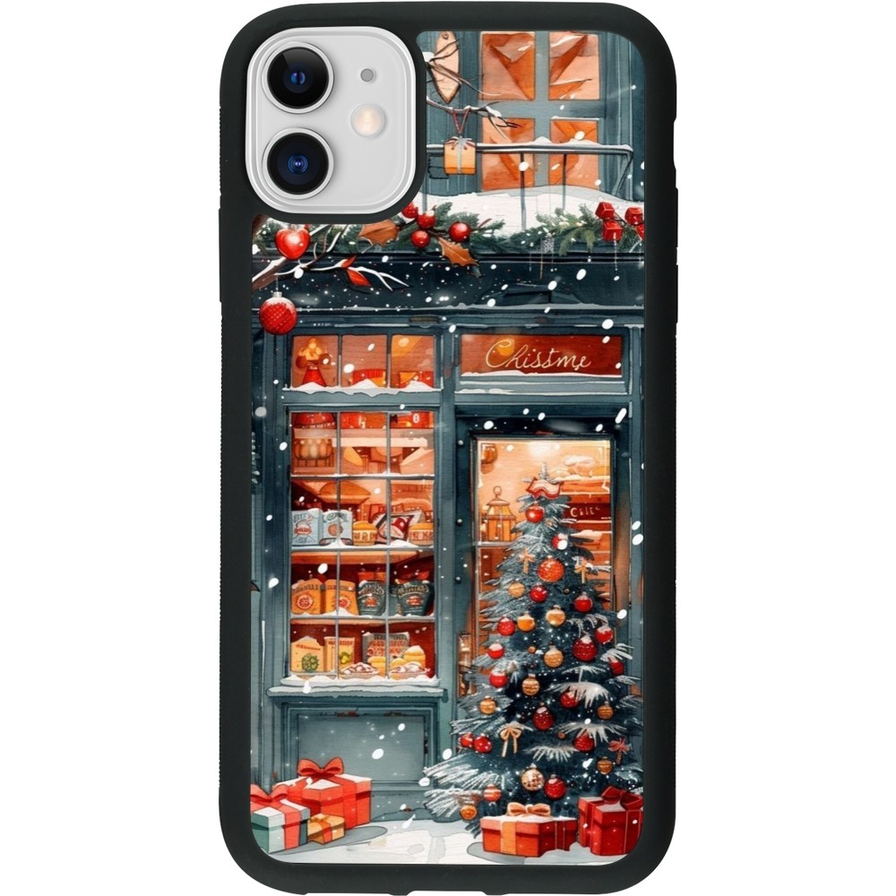 Coque iPhone 11 - Silicone rigide noir Christmas 25 Xmas Shop