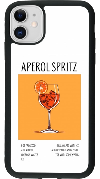 iPhone 11 Case Hülle - Silikon schwarz Cocktail Rezept Aperol Spritz