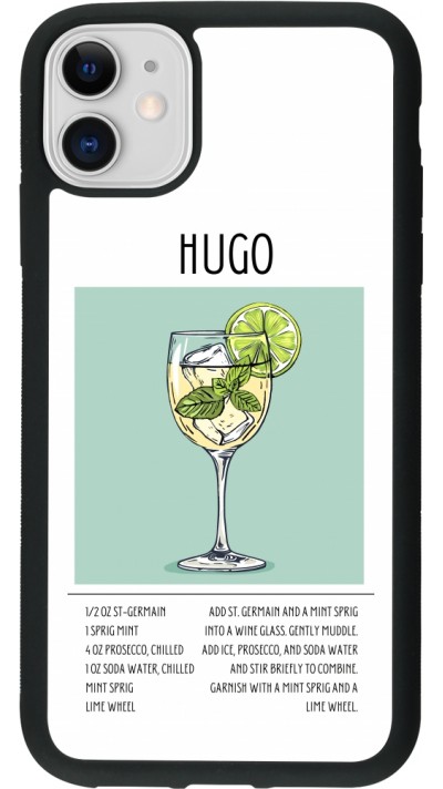 iPhone 11 Case Hülle - Silikon schwarz Cocktail Rezept Hugo