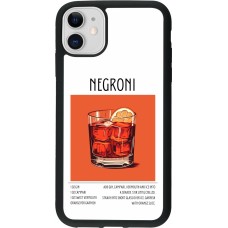 iPhone 11 Case Hülle - Silikon schwarz Cocktail Rezept Negroni