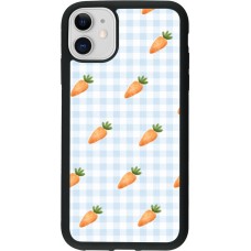 Coque iPhone 11 - Silicone rigide noir Easter 2026 Pattern carrots