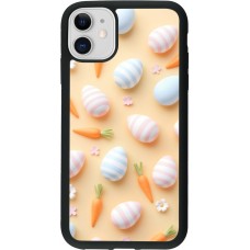 Coque iPhone 11 - Silicone rigide noir Easter 2026 Pattern Easter