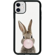 iPhone 11 Case Hülle - Silikon schwarz Easter 2023 bubble gum bunny