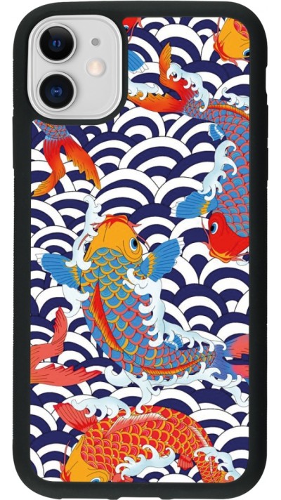 iPhone 11 Case Hülle - Silikon schwarz Easter 2023 japanese fish