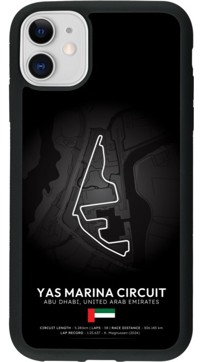 iPhone 11 Case Hülle - Silikon schwarz F1 Track 2025 Abu Dhabi