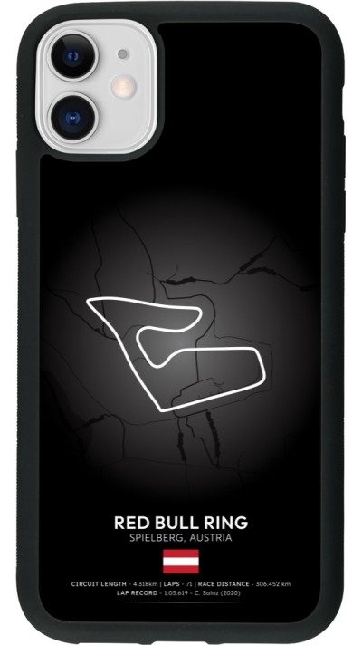 iPhone 11 Case Hülle - Silikon schwarz F1 Track 2025 Austria