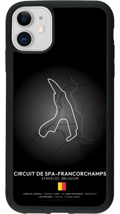 iPhone 11 Case Hülle - Silikon schwarz F1 Track 2025 Belgium