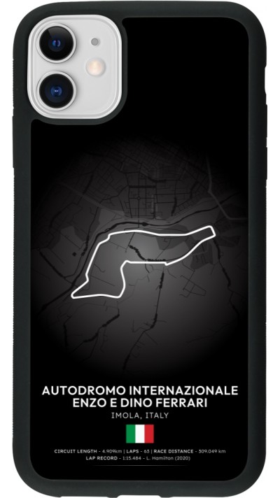 iPhone 11 Case Hülle - Silikon schwarz F1 Track 2025 Emilia-Rogmana