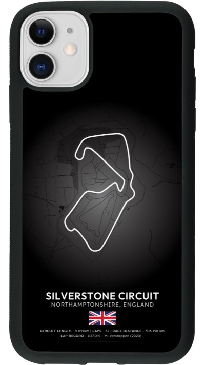 iPhone 11 Case Hülle - Silikon schwarz F1 Track 2025 Great Britan