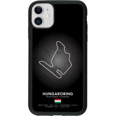 Coque iPhone 11 - Silicone rigide noir F1 Track 2025 Hungary