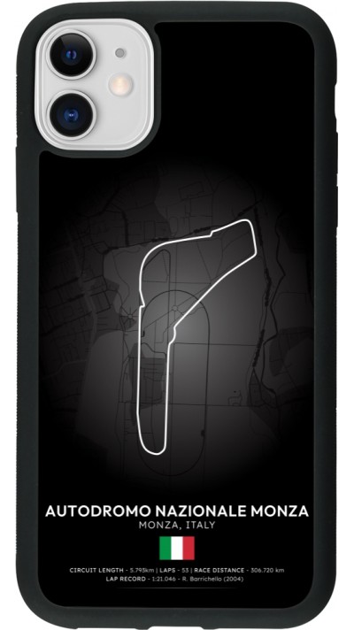 iPhone 11 Case Hülle - Silikon schwarz F1 Track 2025 Italy