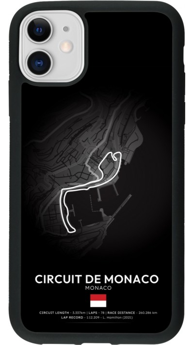 iPhone 11 Case Hülle - Silikon schwarz F1 Track 2025 Monaco