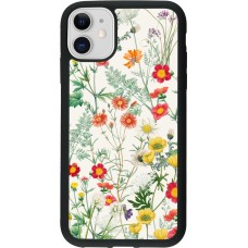 iPhone 11 Case Hülle - Silikon schwarz Flora Botanical Wildlife