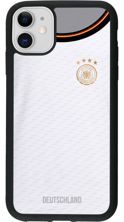 iPhone 11 Case Hülle - Silikon schwarz Deutschland 2022 personalisierbares Fußballtrikot