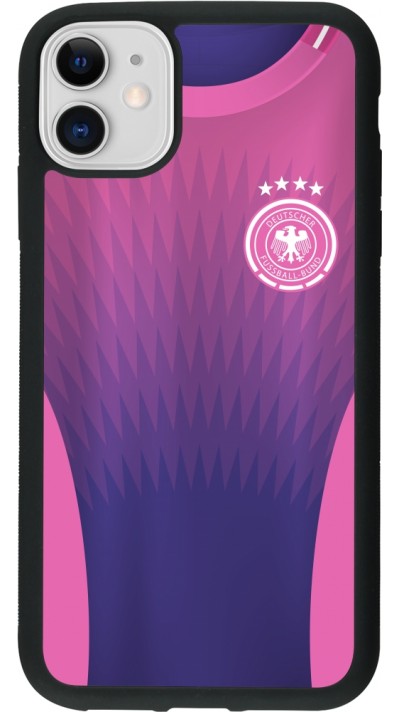 iPhone 11 Case Hülle - Silikon schwarz Deutschland Away personalisierbares Fussballtrikot