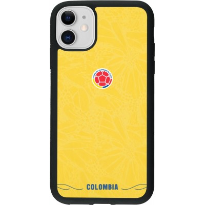 iPhone 11 Case Hülle - Silikon schwarz Kolumbien 2026 personalisierbares Fussballtrikot