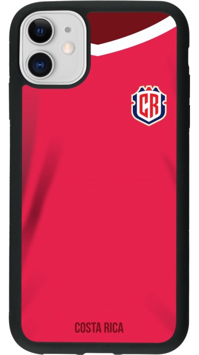 iPhone 11 Case Hülle - Silikon schwarz Costa Rica 2022 personalisierbares Fussballtrikot